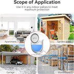 CPVAN WiFi Motion Sensor Alarm, 125dB Wireless DIY Smart PIR Motion Detector with 6 Door/Window Sensors for Home Security System - On Spot Alarm & APP Alert, White