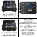 AccuBASS 6-Ch Line Out Converter Kit - LC7iPro Processor and 3ft Oxygen Free RCA Cables