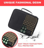 Battery Organizer Storage Case with Tester (BT168),Battery Holder Box Vault Case Waterproof, Large Capacity Batteries Carrying Case Container Bag Fit for 200+ Batteries AA AAA C D 9V