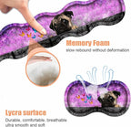 Ergonomic Keyboard Wrist Rest & Mouse Pad Wrist Rest Set, Large XXL Gaming Desk Mat 31.5"x 11.8" with Non-Slip Base, Memory Foam, Easy Typing Pain Relief for Home & Office, Cute Pug and Butterfly