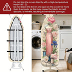 Nuxovilar Ironing Board Cover Needle Cotton 15x54 Inches | Ironing Board Cover and Pad Floral Gown Design Needle Cotton for Bedroom, Dressmaking Area, Laundry Room