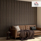 HOMCOM 4 Pack 3D Acoustic Panels, 95" x 8" Soundproof Wood Panels for Wall, Wood Slat Wall Paneling for Interior Ceiling, Office, Home Theater, Studio, Walnut