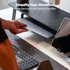 ULTRARM Moodular Add-ons Storage Tray [Accessory Only - Requires Moodular Wooden Monitor Stand Slide Rails for Use] Black MSA-TR
