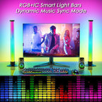 360° Smart Light Bar, Crystal Ambient Mood Light with 16 Million Colors, 213 Preset & 8 Scene Modes, Music Sync, Sound Active, 3 Modes Control RGB & IC Colorful Backlight for TV/Monitor/Gaming/Room