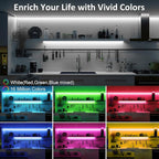 LAFULIT 8 PCS RGB Under Cabinet Lights Kit, App and Remote Control Led Strip Lights, Music Sync Color Changing Led Lights, Plug in Light for Cabinet, Counter, Shelf, Bookcase, 13ft