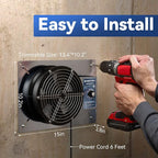 Abestorm 540CFM Crawlspace Ventilation Fans IP-55 Grade Basements Vent Fan 8.7 inches Ventilator Fan with Freeze Protection Thermostat Dehumidistat for Crawl Space Basement Attic Garage, Exhaust