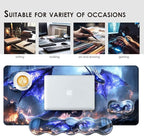 BFUKVOU Large Keyboard Mouse Pad Set, Extended Mouse Pad+Keyboard Wrist Rest Support, Memory Foam Ergonomic Easy Typing, 4Pcs (31.5×11.8 in) Desk Pad Set for Office Home,Fantasy Dragon