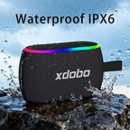 xdobo X8 Mini II Portable Bluetooth Speaker Small Bluetooth Speaker Waterproof IPX6 Computer Speakers Wireless with RGB Lights for Home/Outdoor/Party/Beach/Birthday Gift
