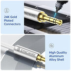 Syncwire Aux Cable 3.5 mm Audio Cable - 2 m Nylon Jack Cable for Headphones, Apple iPhone iPod iPad, Echo Dot, Home/Car Stereos, Smartphones, MP3 Players and More - Silver