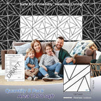 8 Pack 2-Layer Large Soundproof Wall Panels, 15.7 x 15.7 x 0.43 in Sound Proof Foam Panels for Walls, 1.2lb/ft* High Density, 3D Acoustic Panels,Artistic Noise Dampening Panels White&Black