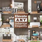 Avana Acoustic Wood Wall Panels – 47.2 X 12.6 Inch Walnut Acoustic Panels 2 PCs – Modern Wall Panels For Interior Wall Decor for Homes, Offices, Studios – Sturdy And Durable Wood Panels For Wall