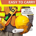 Shefio Digital Level - 18 Inch Magnetic, IP54 Dustproof and Waterproof - Protractor - Includes Batteries and Carrying Case