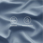 Bedsure California King Sheet Sets, Cooling Sheets, Rayon Derived from Bamboo, Breathable & Soft, Deep Pocket Up to 16 Inches, Hotel Luxury Silky Bedding for Hot Sleepers, Dusty Blue