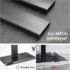 FITUEYES Floor TV Stand with Mount for 32-55 65 Inch TV, Height Adjustable TV Floor Stand with Metal Shelf up to 110 lbs, Swivel Tall TV Stand with Study Iron Base for Living Room, Bedroom