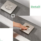 KANARY ALL Brass Square Air Switch Button for Sink Top Counter Top Garbage Disposal Part (Brushed Nickel)
