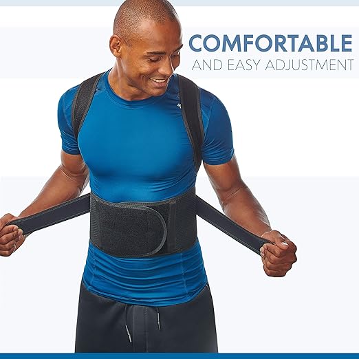 Posture Corrector for Men and Women - Back Brace for Upper and Lower Body Support - Adjustable Straightener with Pain Relief and Muscle Memory (Medium)