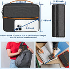 Electronics Organizer,Travel Cord Organizer Pouch, Portable Cable Organizer Bags, Waterproof Electronic Accessories Storage Case for Cables, Cords, Charger, Phone (Double Layer-Black)
