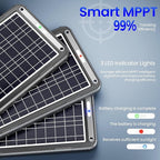POWOXI 12V Solar Car Battery Charger: 12W Solar Trickle Charger Maintainer with MPPT Controller for Car - RV Boat Marine Motorcycle - Solar Panel Kit for Automotive Trailer Truck Snowmobile Tractor