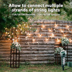BN-LINK Outdoor 6ft Extension Cord Power Stake with 6 Outlets, Outside Power Strip with Overload Protection & Weatherproof Covers, Waterproof Yard Stake Outlets Use for Camping, Sprinkler, Party