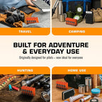 Storacell AA-12 Battery Storage Caddy and Dispenser (Pack of 2), Orange, Holds 12 AA Batteries (Not Included), Durable & Compact Design, The Original Battery Caddy, Made in The USA