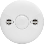 ENERLITES - MDC-50L-Stickered Ultrasonic and PIR Dual Technology Occupancy Sensor, 360 Degree Field of View, 1,600 Sq Ft Coverage, Low Voltage, Commercial Grade, MDC-50L, White
