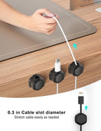 14 Pack Magnetic Cord Organizer - Cord Organizer for Desk - Cord Holder - Cord Holder for Nightstand, Magnetic Cable Clips, for Desk, Nightstand, Phone Charger, Computer, Home, Office, Car