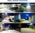 OKPRO 10000W Solar Street Light, Super Bright LED Beads Solar Lights Outdoor Waterproof IP66, Heavy Duty Parking Lot Light Commercial Dusk to Dawn,Flood Light with Remote Control for Yard, Driveway