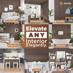 Avana Acoustic Wood Wall Panels – 94.4 X 12.6 Inch Walnut Acoustic Panels 2 PCs – Wall Panels For Interior Wall Decor For Homes, Offices, Studios – Sturdy And Durable Wood Panels For Wall