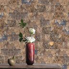 Art3d 102-Piece Peel and Stick Tile Backsplash for Kitchen Bathroom, 3in. × 6in. Stick on Subway Tile Rust Slate