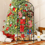 VGMiu Grid Wall Panel 1PCS Display Stand 2' x 5.2' FT Black Grid Wall Panels Movable Retail Display Racks Floorstanding Gridwall Heavy Duty with Wheel for Art Craft Photo Displays Fair Trade Show