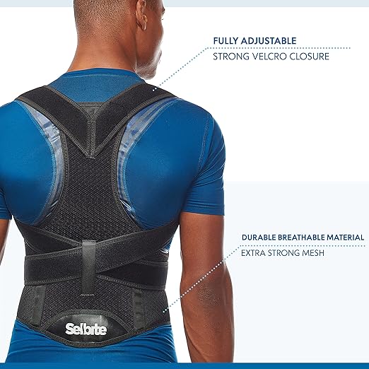 Posture Corrector for Men and Women - Back Brace for Upper and Lower Body Support - Adjustable Straightener with Pain Relief and Muscle Memory (X-Small)