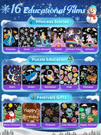 Frozen Toys, 15 Music+16 Films+315 Colors Night Light for Kids, 360°+Remote+Cordless Star Projector for Kids Night Light Projector, Princess Toys for Girls Room Decor, Christmas Gifts Frozen Gifts