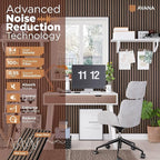 Avana Acoustic Wood Wall Panels – 94.4 X 12.6 Inch Walnut Acoustic Panels 4 PCs – Wall Panels For Interior Wall Decor For Homes, Offices, Studios – Sturdy And Durable Wood Panels For Wall