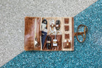 Tech Roll Organizer, Travel Tech Organizer, Cord Organizer, Jewelry Case (Natural - Brandy)