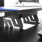 Stand Steady Techtonic Electric Standing Desk Converter wIth Dual Monitor Mount, 2 Screen Support, Quiet Sit-Stand Desk with Button Control, Keyboard Tray, Ideal for Gaming & Computer Work (Black)