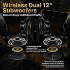 Nakamichi Dragon Home Surround Sound System with Dual 12" Subwoofers, Dolby Atmos and DTS:X Pro. Soundbar Meets AV Receiver