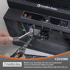 Comfort Zone Hard-Wired Ceiling Mount Garage Electric Space Heater, Fan-Forced, 5,000 watt, 240 volt, Overheat Protection, Thermal Cut-Out Switch, Ideal for Workshop & Garage, ETL Compliant, CZ220BK