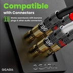 GEARit Outdoor Speaker Wire CL3 Rated, 14 Gauge Speaker Wire, Speaker Cable 100 ft for Outdoor Speakers, Patio, Garden, Backyard Audio, Direct Burial in Ground/in Wall, OFC (Black, 4-Conductors)