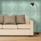 From Plain To Beautiful In Hours 9002 Arc Swell PVC 12 in x 12 in Peel and Stick Wall Panels (Covers / 10 sq.ft), Edge Water, 10 Piece