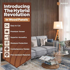 Avana Acoustic Wood Wall Panels – 47.2 X 12.6 Inch Walnut Acoustic Panels 2 PCs – Modern Wall Panels For Interior Wall Decor for Homes, Offices, Studios – Sturdy And Durable Wood Panels For Wall