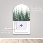 Axxitude Christmas Tree Forest Night Lights Plug into Wall for Girls Boys Room,Night Light LED Lamp Dusk to Dawn Sensor Round Lamp for Bedroom Bathroom Hallway Home Wall Decor Nightlight