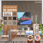 Avana Modern Acoustic Wood Wall Panels – 94.4 X 12.6 Inch Walnut Acoustic Panels 1 PC – Wall Panels For Interior Wall Decor For Homes, Offices, Studios – Sturdy And Durable Wood Panels For Wall