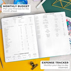 Clever Fox Planner Pro Premium – Luxurious Weekly & Monthly Planner with Budget Organizer for Productivity & Goals, Undated, A4 (Viridian)