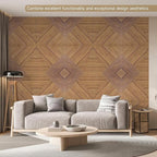 Autorific Acoustic Wall Panels,6 Pack Total Size 72 x 48 Inches,Self-Adhesive Decorative Acoustic Panels for Wall and Ceiling,3D UV Printing with Wood Look,Beech