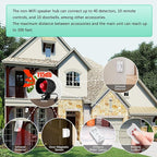 KERUI Standalone Home Office Shop Security Alarm System Kit,Wireless Loud Indoor/Outdoor Weatherproof Siren Horn with Remote Control and Door Contact Sensor,Motion Sensor,Up to 115db,NO WiFi/GSM/APP