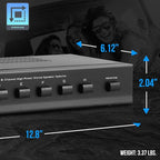 Pyle Premium New and Improved 8 Zone Channel Speaker Switch Selector Switch Box Hub Distribution Box for Multi-Channel High Powered Stereo Amplifier A/B/C/D Switches | 6 Pairs Of speakers - PSS8
