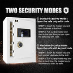 TIGERKING 2.05 Cu Ft Heavy Duty Security Home Safe – Digital Touchscreen Lock, Anti-Theft, Adjustable Shelves, Easy to Use, Ideal for Home or Office, White