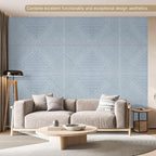 Acoustic Panels for Wall and Ceiling - 6 Pack 2'x2'x0.4",Self-Adhesive 3D Decorative Wall Panels,Silver Grey