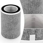 for Shark HP201 HP202 Clean Sense MAX Replacement Filter, Compatible with HP200 HP301 HP302 HC500 HC501 UA205 AP1000 True HEPA Filters,Compare Part HE2FKBASMB HE2FKBAS HE2FKPET HE2FKPRO,1 Pack Gray