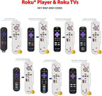 Universal 4-Device Fit for Roku Streaming Player/TV Remote Control with Macro, Learning, & Backlighting for All Roku TVs and Blu-Ray Players, Audio, Sound Bars - RRUR01.4
